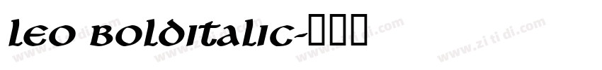 Leo BoldItalic字体转换